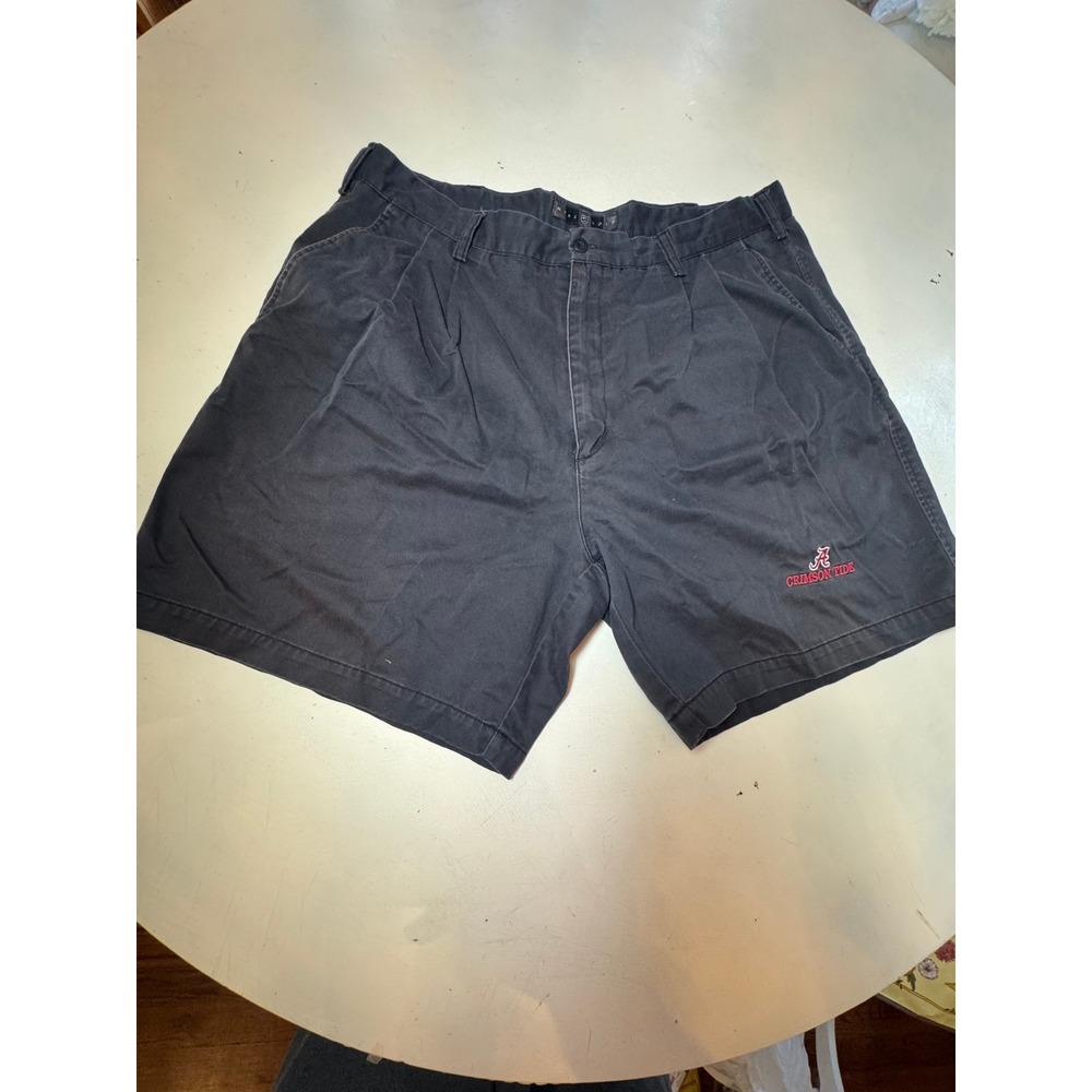 Nike Golf Alabama Crimson‎ Tide Men Black Pleated Cotton Shorts Size 40 NCAA